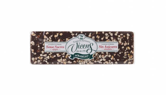 turrn de chocolate bitter con avellana con edulcorantes 80gr