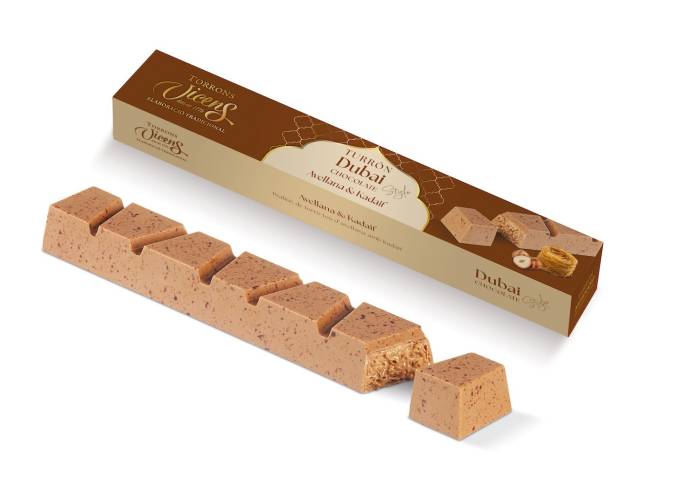turr�n dubai de chocolate con avellana & kadaif 200g en estuche