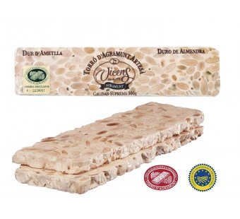 turr�n duro de almendra alargado 300 gr