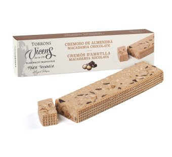 turr�n cremoso de almendra con macadamia y chocolate 300g estuche