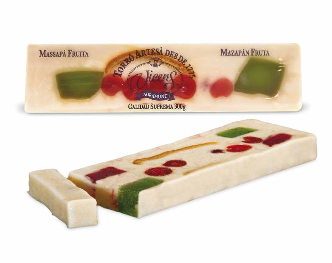 turrn de mazapn frutas especial alargado 300 gr