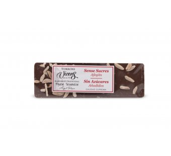turr�n de chocolate con leche y almendras con edulcorantes 80gr