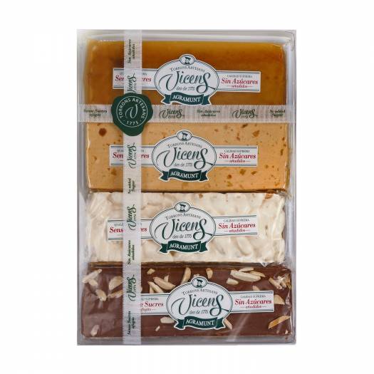 boite de 4 nougat artisans avec dulcorants 80gr