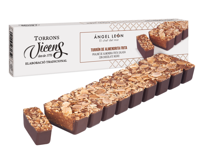 turr�n de almendra frita by �ngel le�n 300g en estuche