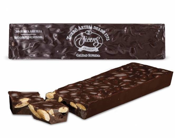 nougat au chocolat amer et aux amandes 300 gr spcial allong