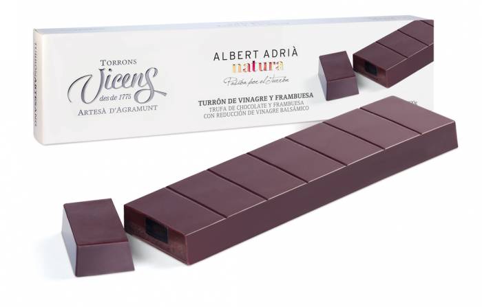 vinegar and raspberry nougat adri natura 300 gr