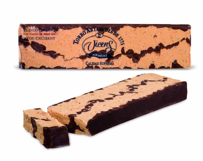 turrn blando crujiente chocolate alargado 300 gr