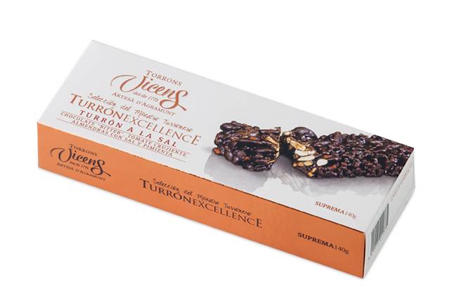 nougat sal au chocolat amer 140 gr excellence