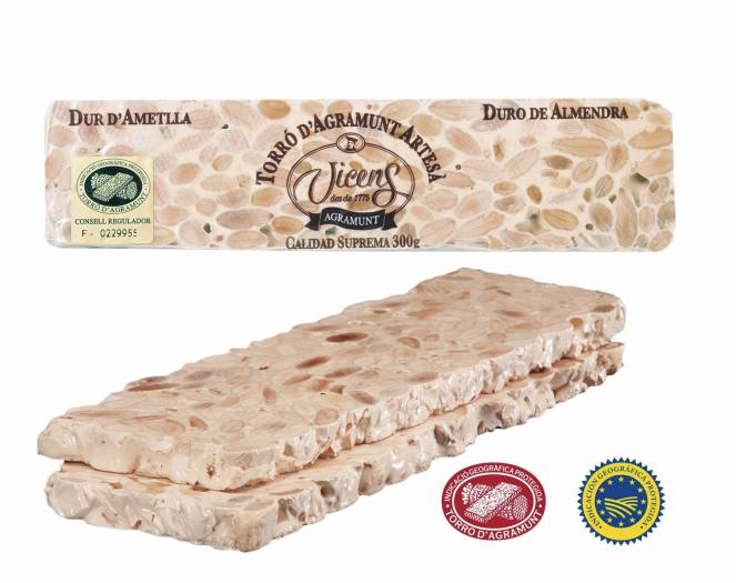 turrn duro de almendra alargado 300 gr
