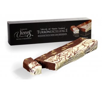 turr�n de mazap�n nata nuez con chocolate blanco 300g excellence