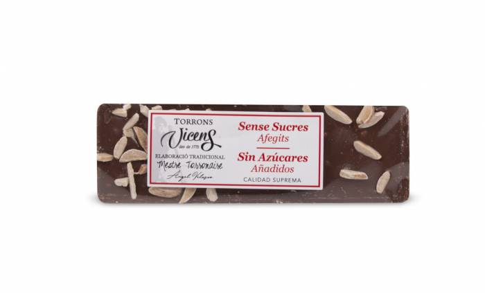 turr�n de chocolate con leche y almendras con edulcorantes 80gr