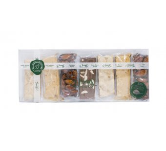 caja de 7 turrones artesanos con edulcorantes 35gr