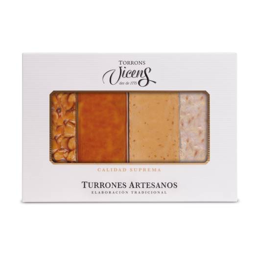 caja de 4 turrones artesanos 80g n1